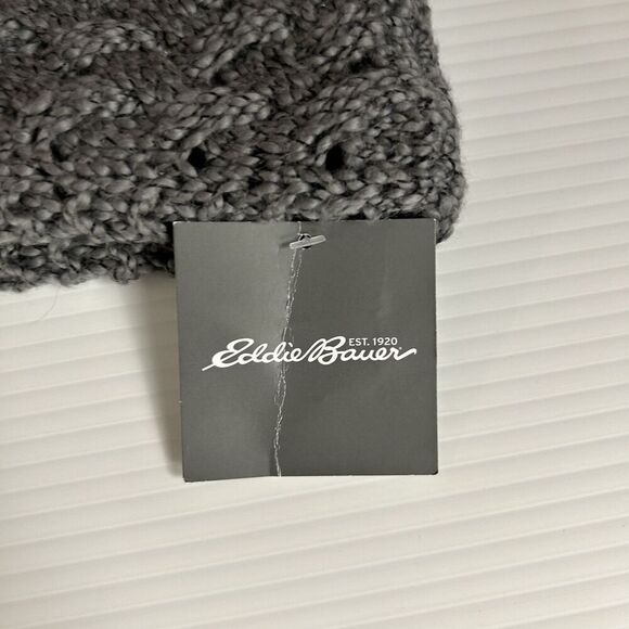 Eddie Bauer NWT Womens Gray Cowl Infinity Ring Scarf Fleece Lining Logo - Picture 4 of 7